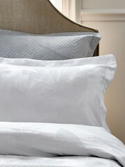 Helena Springfield White Gatsby Jacquard Pillowcase - Image 1 of 4