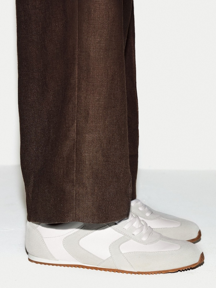 Jigsaw White Porto Leather Trainers - Image 1 of 6 Jigsaw White Porto Leather Trainers - Image 1 of 6