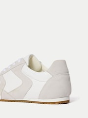 Jigsaw White Porto Leather Trainers - Image 6 of 6