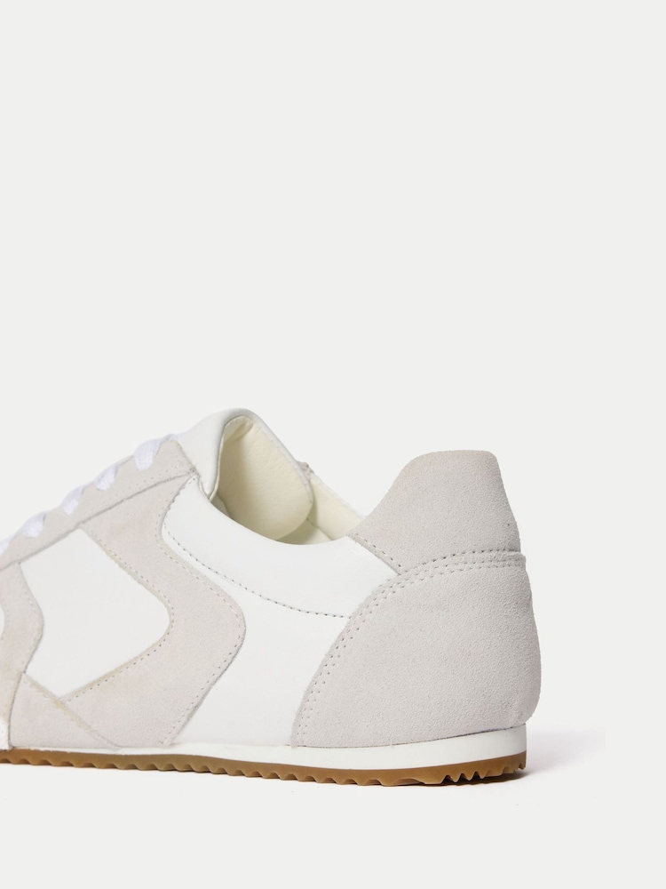 Jigsaw White Porto Leather Trainers - Image 6 of 6 Jigsaw White Porto Leather Trainers - Image 6 of 6