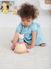 JoJo Maman Bébé Pink Bunny Wooden Stacker - Image 2 of 3