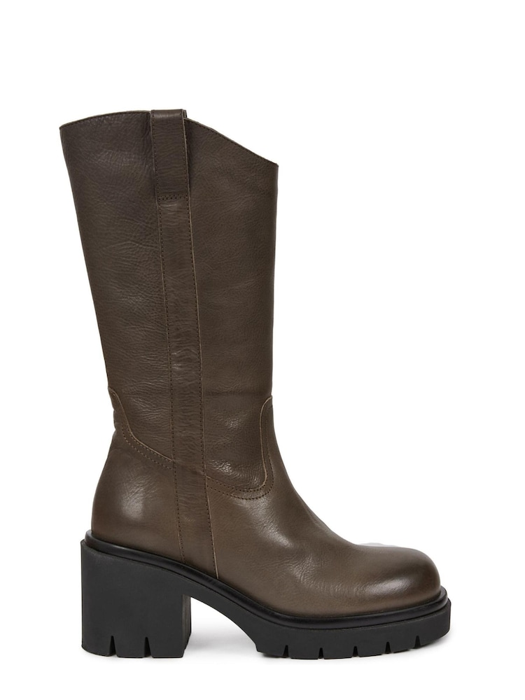 Celtic & Co. Block Heel Brown Boots - Image 1 of 7