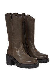 Celtic & Co. Block Heel Brown Boots - Image 4 of 7
