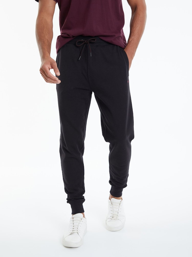 Threadbare Black Cotton Blend Joggers - Image 1 of 4