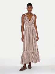 Jigsaw Purple Slub Stripe Sundress - Image 1 of 6
