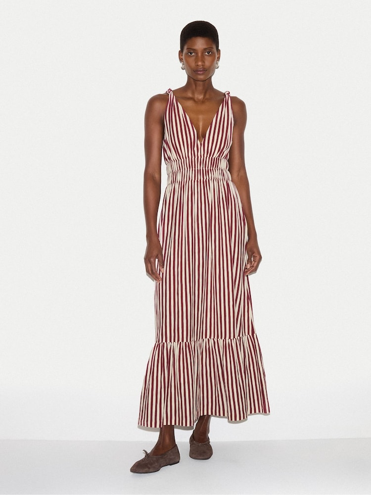 Jigsaw Purple Slub Stripe Sundress - Image 1 of 6