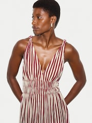 Jigsaw Purple Slub Stripe Sundress - Image 2 of 6