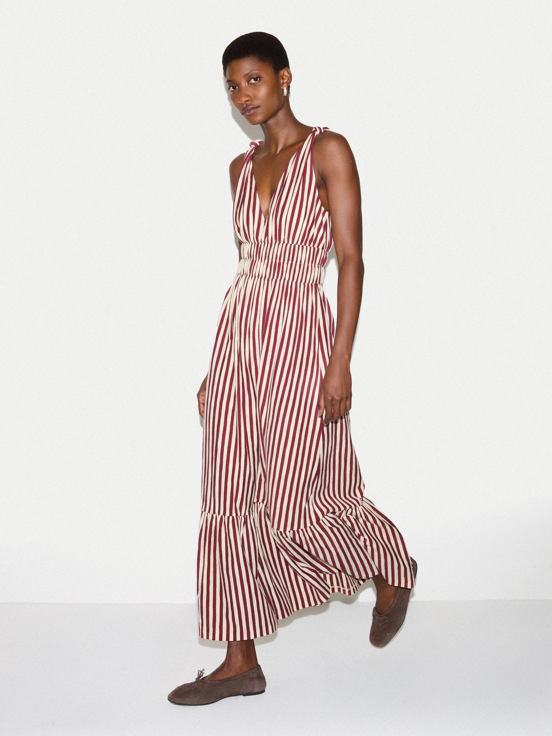 Buy Jigsaw Purple Slub Stripe Sundress from the Next UK online shop