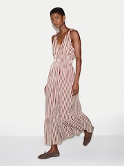 Jigsaw Purple Slub Stripe Sundress - Image 3 of 6