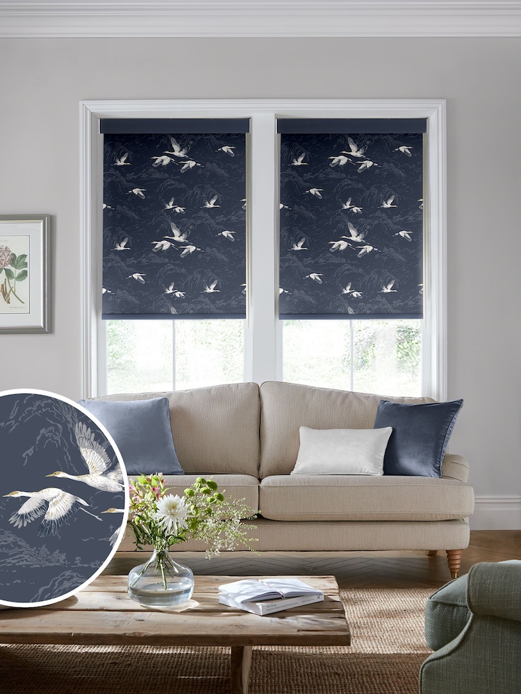 Laura Ashley Blue Animalia Made To Measure Roller Blind - Image 1 of 6