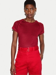 Jigsaw Red Linen Raglan Baby T-Shirt - Image 1 of 5