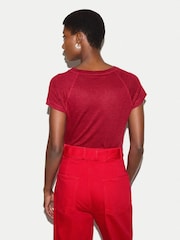 Jigsaw Red Linen Raglan Baby T-Shirt - Image 4 of 5