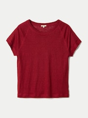 Jigsaw Red Linen Raglan Baby T-Shirt - Image 5 of 5