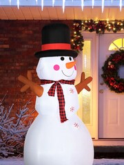 Homcom Multi Outdoor 6ft Inflatable Snowman Decoration - Image 1 of 5