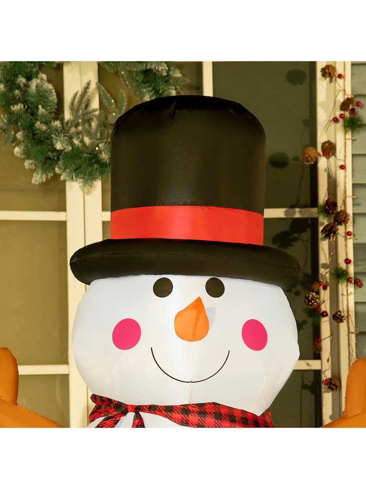 Homcom Multi Outdoor 6ft Inflatable Snowman Decoration - Image 2 of 5