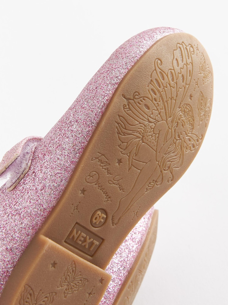 Pink Glitter Wide Fit (G) Mary Jane Shoes - Image 4 of 4
