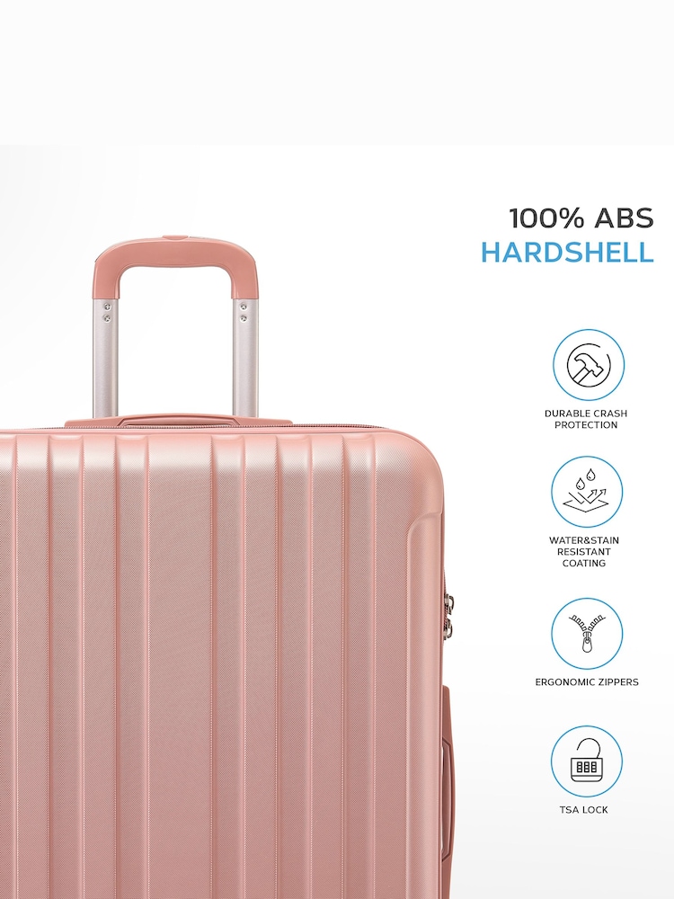 Flight Knight Large Hardcase Lightweight Check-In Suitcase With 4 Wheels - Image 2 of 7