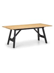 Julian Bowen Black Hockley 6 Seater Dining Set - Image 3 of 4