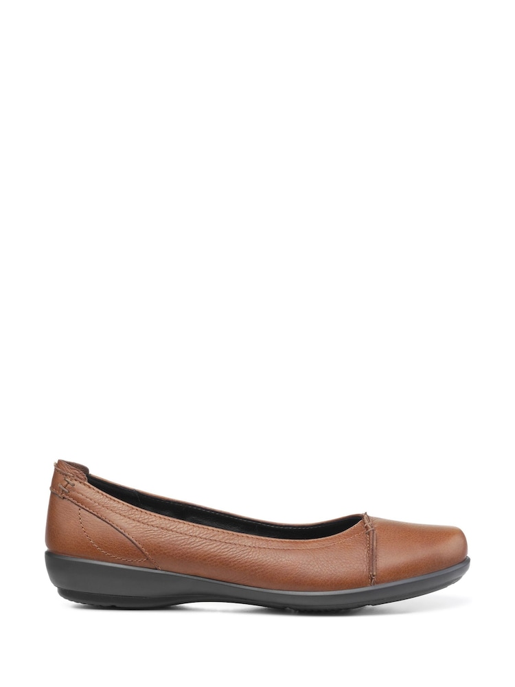 Hotter Tan Brown Standard Fit Robyn II Slip-On Leather Shoes - Image 1 of 3