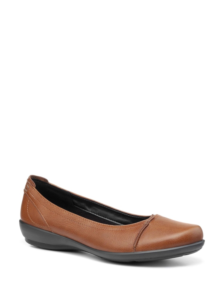 Hotter Tan Brown Standard Fit Robyn II Slip-On Leather Shoes - Image 2 of 3