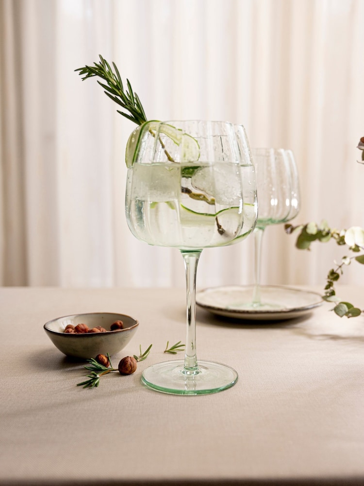 Laura Ashley Set of 4 Green gin glasses - Image 1 of 3