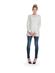 Seraphine White Maternity Dotty Woven Top - Image 1 of 4