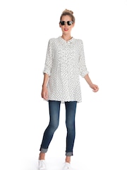Seraphine White Maternity Dotty Woven Top - Image 4 of 4