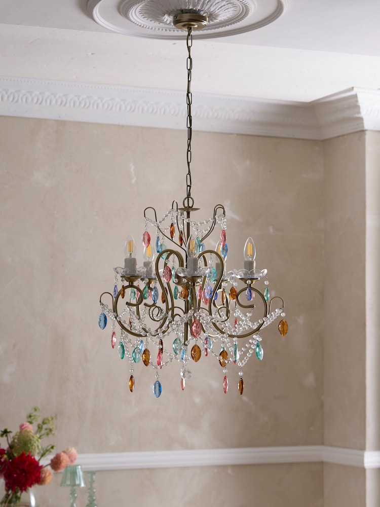 Shabby Chic by Rachel Ashwell® Brass Cordelia Chandelier - Image 2 of 5
