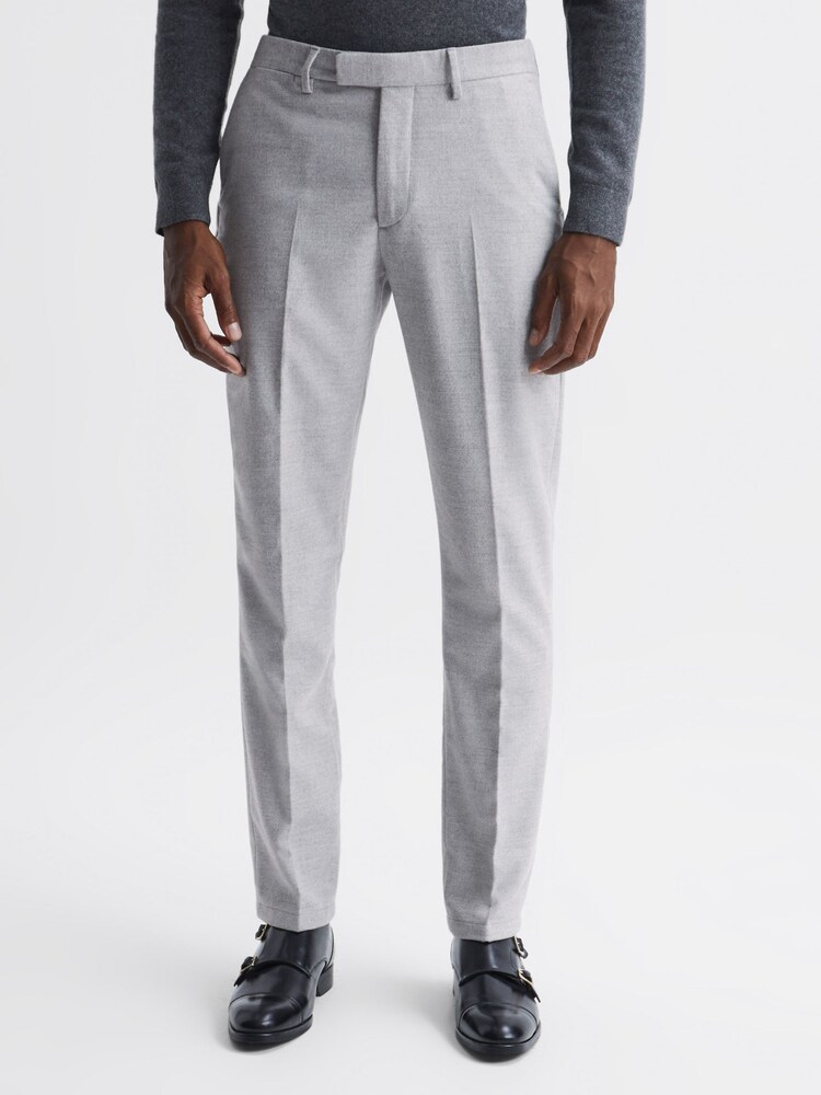 Reiss Soft Grey Lungo Slim Fit Chinos - Image 1 of 6