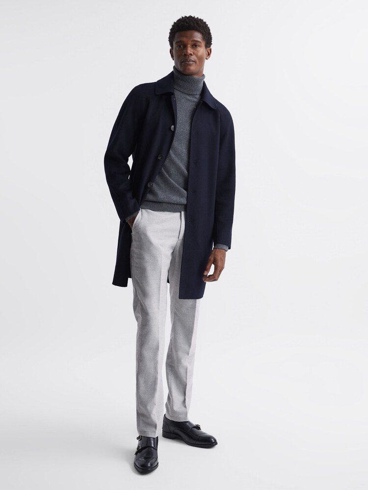 Reiss Soft Grey Lungo Slim Fit Chinos - Image 6 of 6