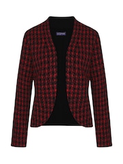 Hot Squash Red Textured Office Blazer - 3суретінің 3 суреті