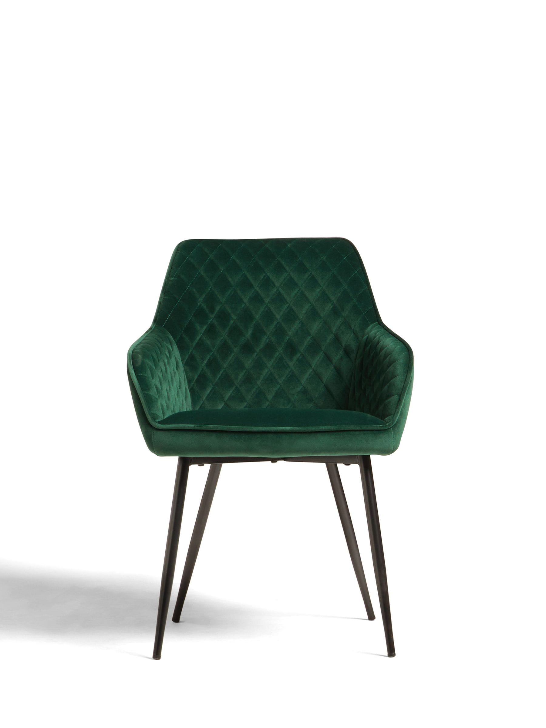 Green velvet chair next discount