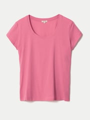Jigsaw Pink Supima Cotton Scoop Neck T-Shirt - Image 5 of 5