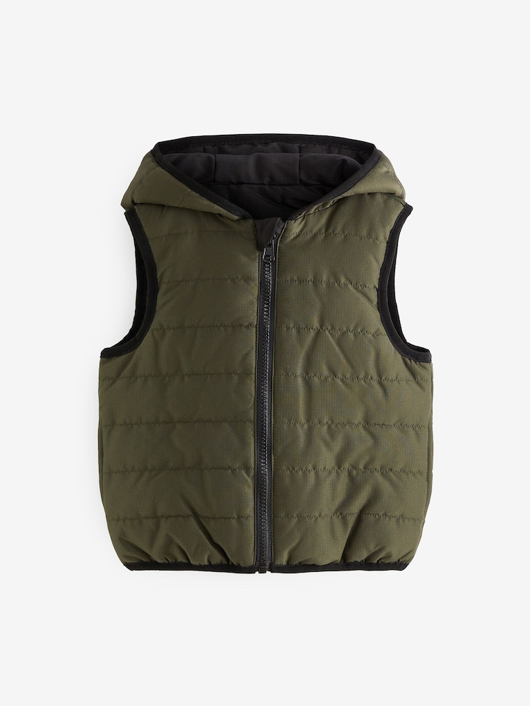 M&Co Reversible Black Gilet - Image 1 of 9 M&Co Reversible Black Gilet - Image 1 of 9