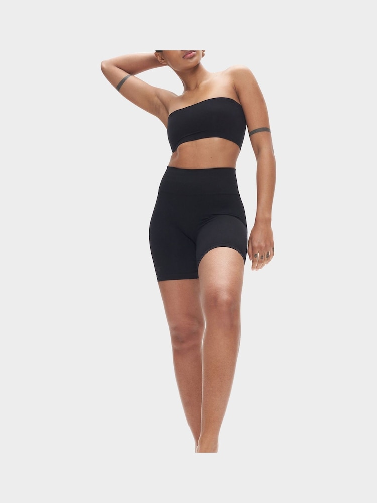 Negru - Pantaloni scurți fără cusături cu talie înaltă și efect modelator Heist Contour - Image 1 of 5