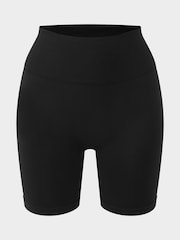 Negru - Pantaloni scurți fără cusături cu talie înaltă și efect modelator Heist Contour - Image 4 of 5