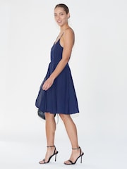 Religion Blue Jewell Midi Maxi Dress with Spaghetti Straps and Full Skirt - Image 3 of 6