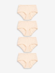 Nude Midi Cotton Rich Knickers 4 Pack - Image 1 of 5