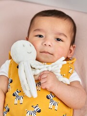 JoJo Maman Bébé White Baby Octopus Soft Toy - Image 1 of 3