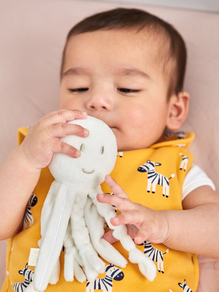 JoJo Maman Bébé White Baby Octopus Soft Toy - Image 2 of 3