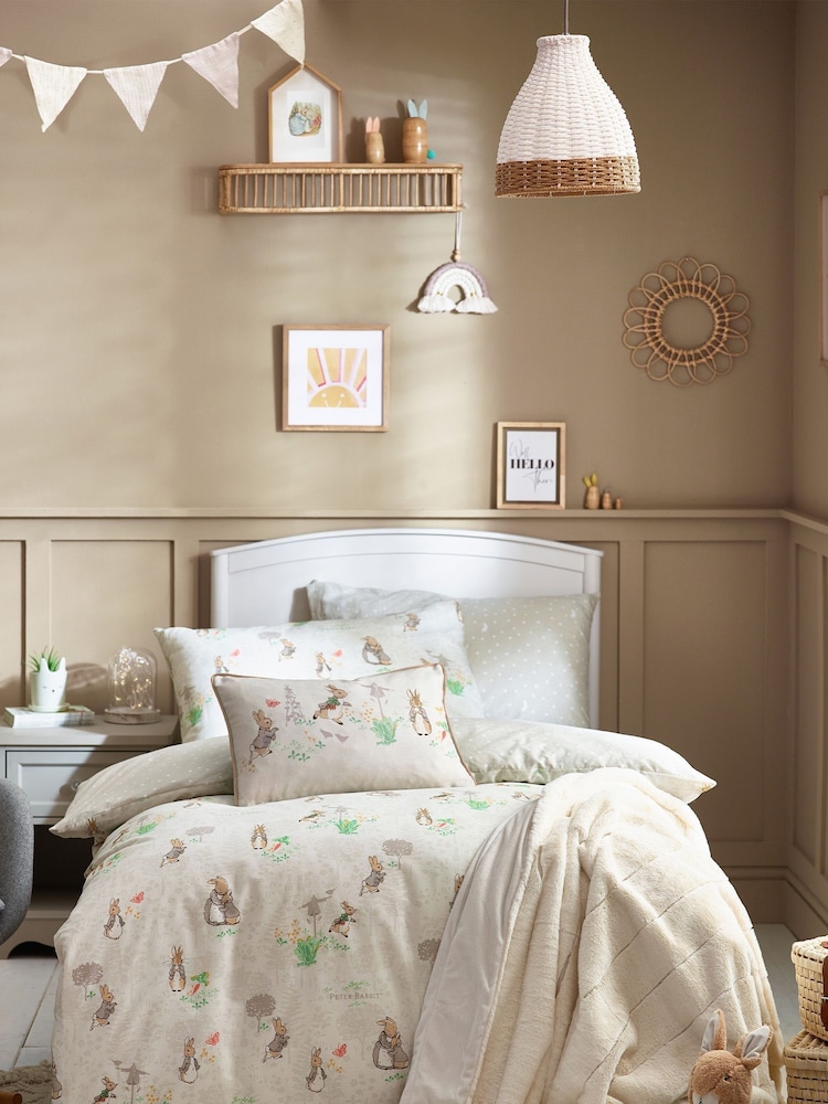 Peter Rabbit™ Natural Classic Watercolour 100% Cotton Duvet Cover and Pillowcase Set - Image 2 of 7
