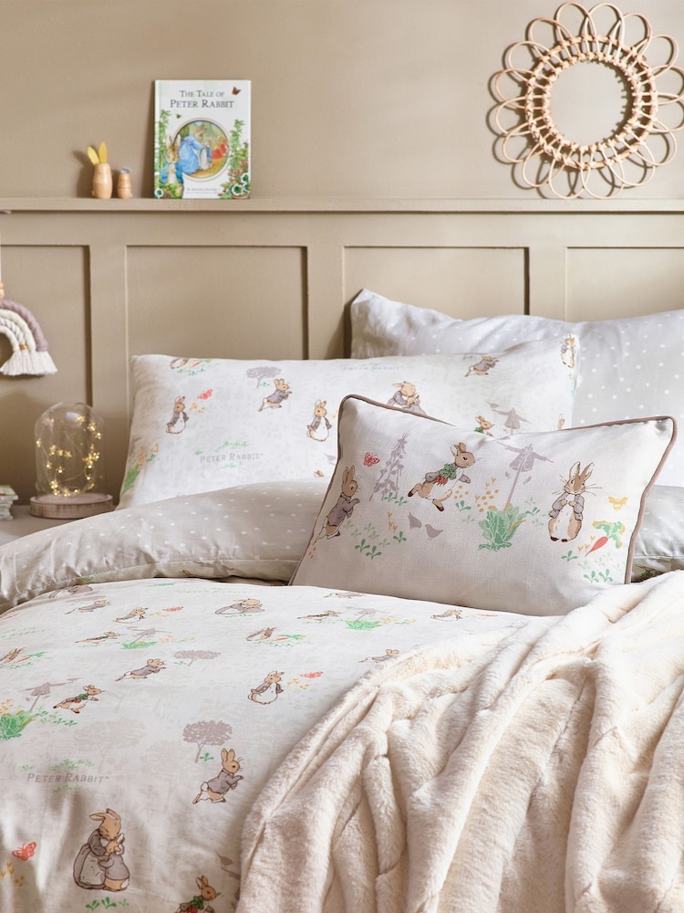 Peter Rabbit™ Natural Classic Watercolour 100% Cotton Duvet Cover and Pillowcase Set - Image 7 of 7
