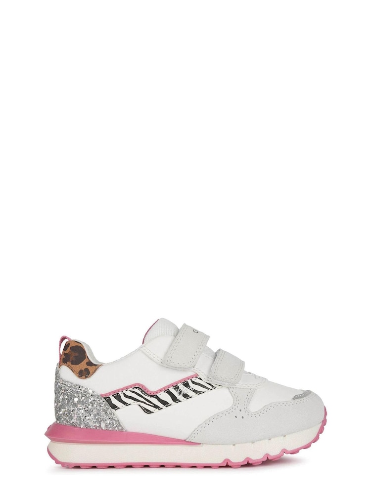 Geox Junior Girls Fastics White Trainers - Image 1 of 6