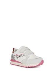 Geox Junior Girls Fastics White Trainers - Image 2 of 6