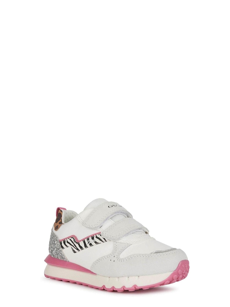 Geox Junior Girls Fastics White Trainers - Image 2 of 6