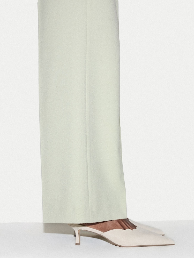 Jigsaw Cream Suede Kitten Heel Mules - Image 1 of 5