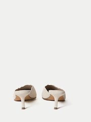 Jigsaw Cream Suede Kitten Heel Mules - Image 4 of 5