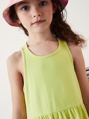 Lime Green Back Detail Soft Jersey Midi Dress (3-16yrs) - Image 3 of 6