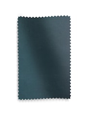 Blue Dark Teal Cotton Blackout/Thermal Pencil Pleat Curtains - Image 4 of 7
