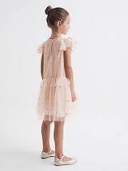 Reiss Pale Pink Fifi 9-12 yrs Tulle Embroidered Dress - Image 5 of 6